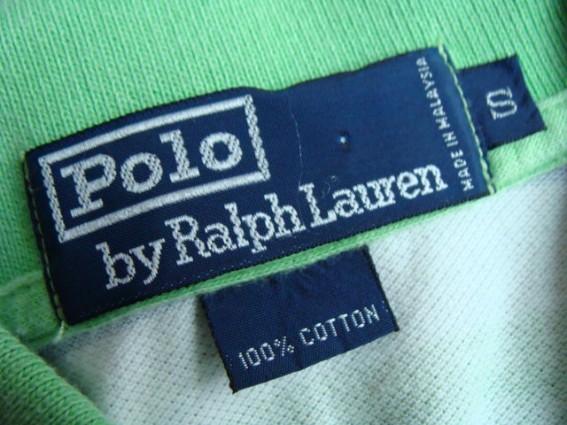 Polo Ralph Lauren ポロラルフローレン 鹿の子 ポロシャツ ボーダー (表記S・大きめ)　　_画像9