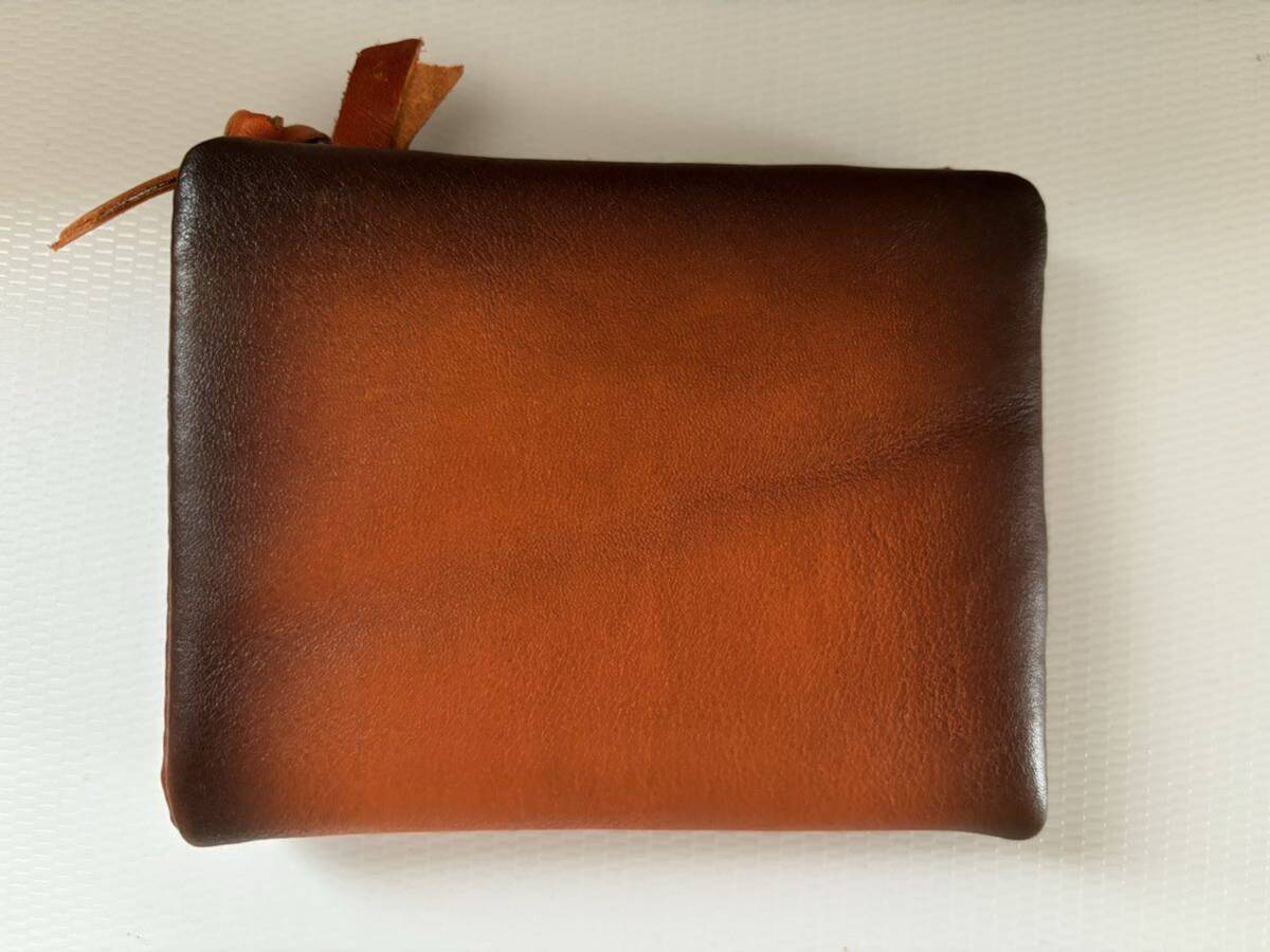  Mini кошелек новый товар мужской кошелек складывающийся пополам натуральная кожа телячья кожа подарок orange Brown 