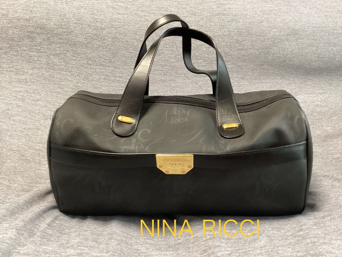 新品★NINARICCI(ニナリッチ  ) ボストンバック 黒　バック　かばん　イタリア製　2458