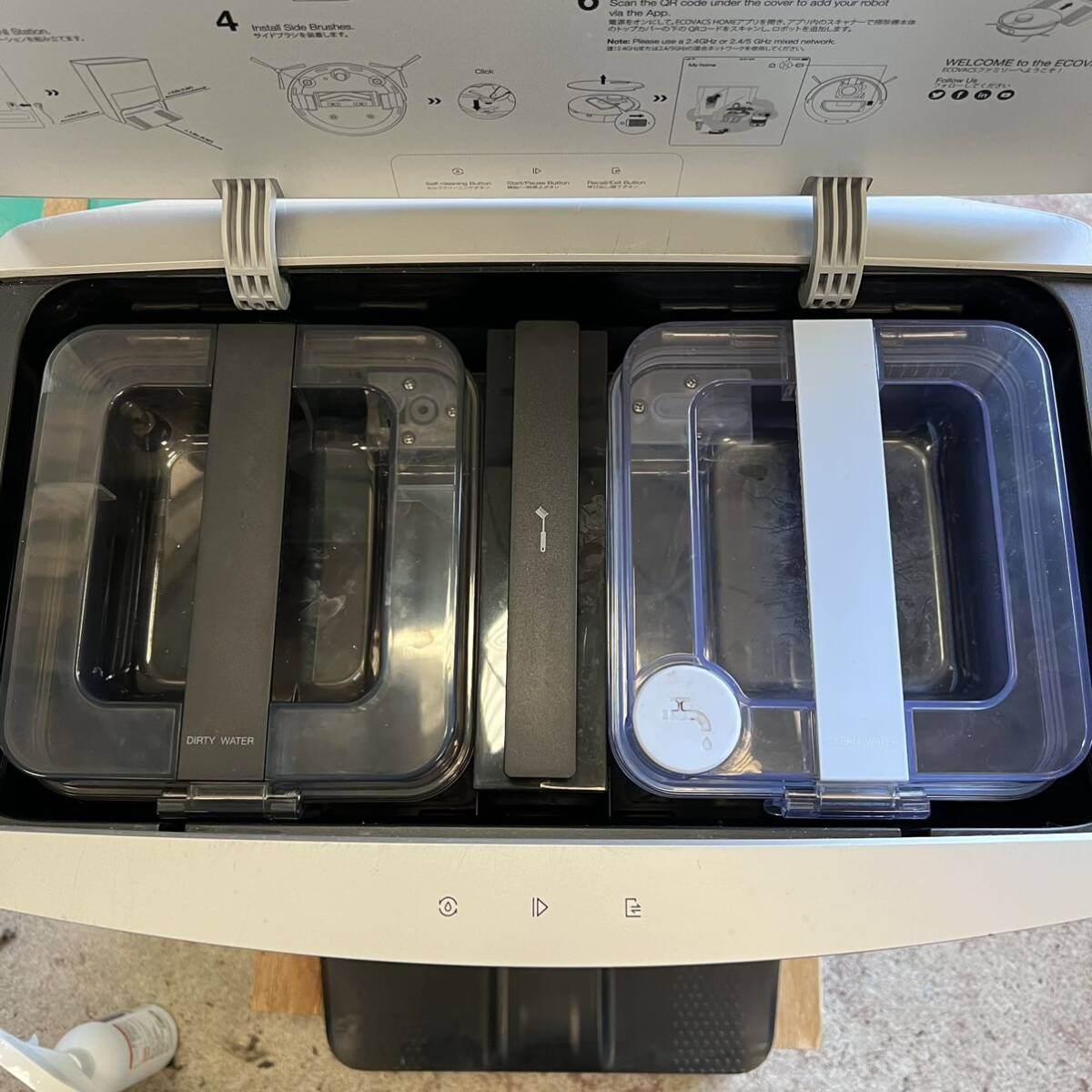 西542 【動作保証】 ECOVACS DEEBOT X1 OMNI DEX11 CH2103 全自動 オールインワンロボット掃除機 エコバックス 中古_画像7