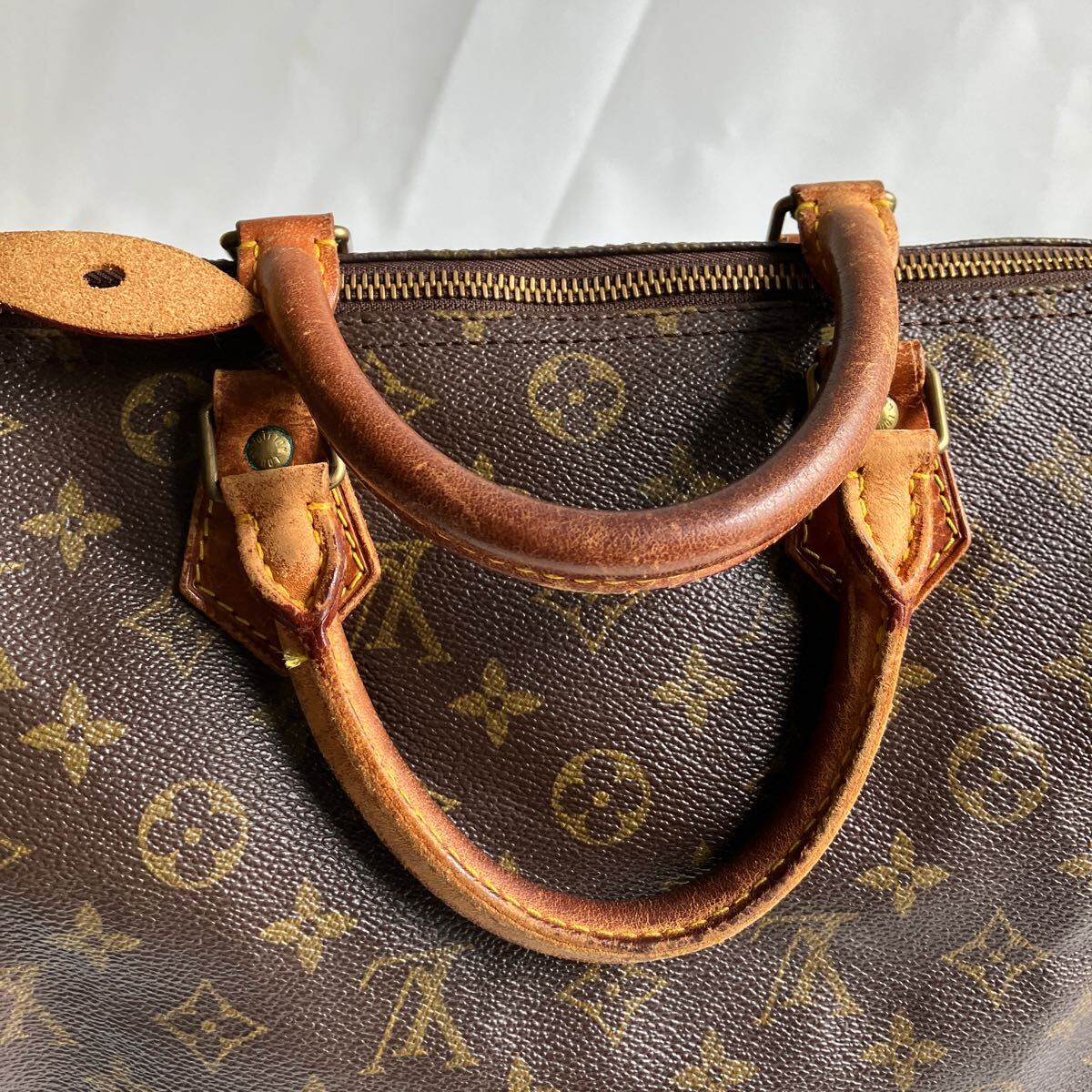 ○【500円スタート】LOUIS VUITTON ルイヴィトン M41526 スピーディ30 ハンドバッグ モノグラム・キャンバスの画像6