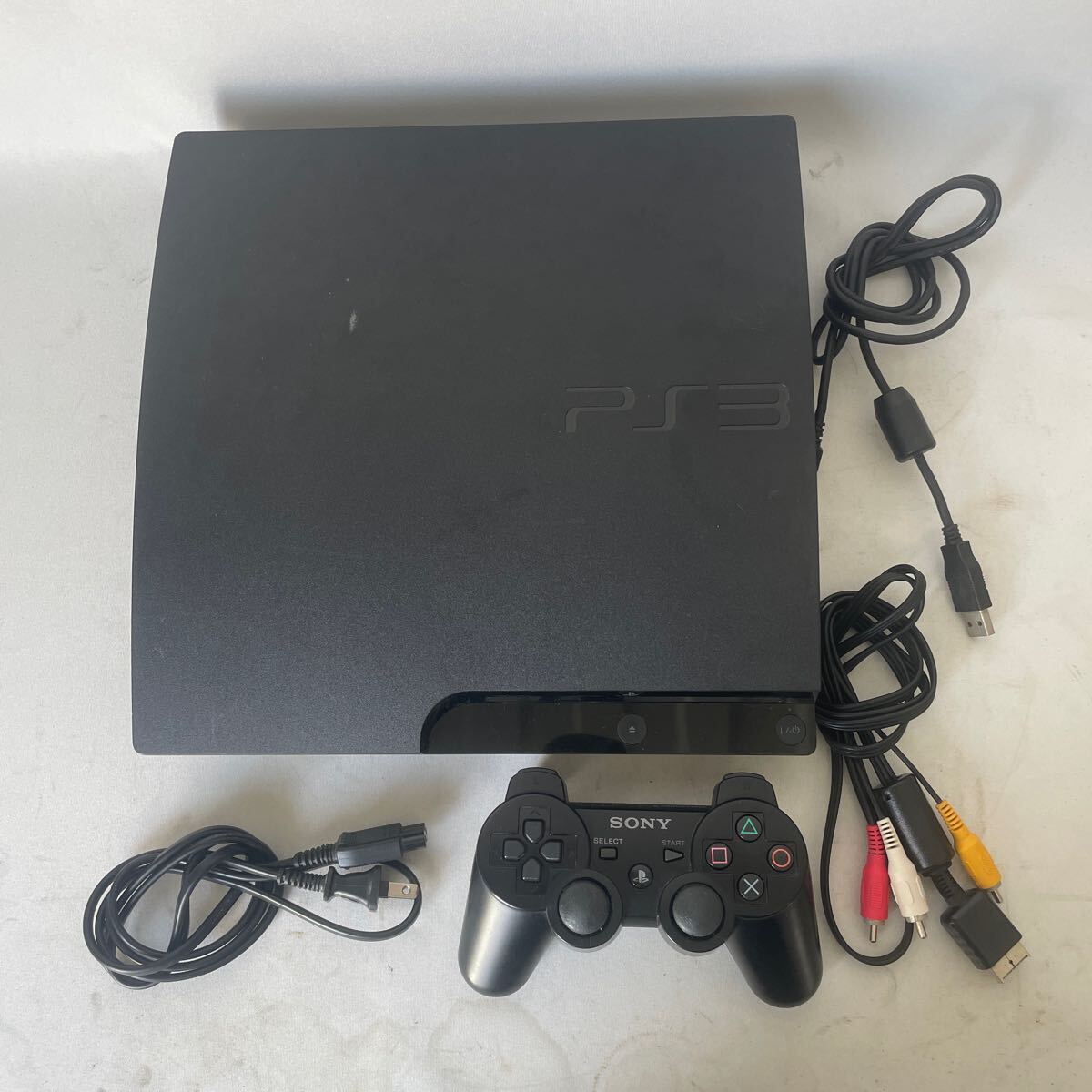 ○【500円スタート】PlayStation3プレイステーション3プレステチャコールブラック CECH-3000A _画像1