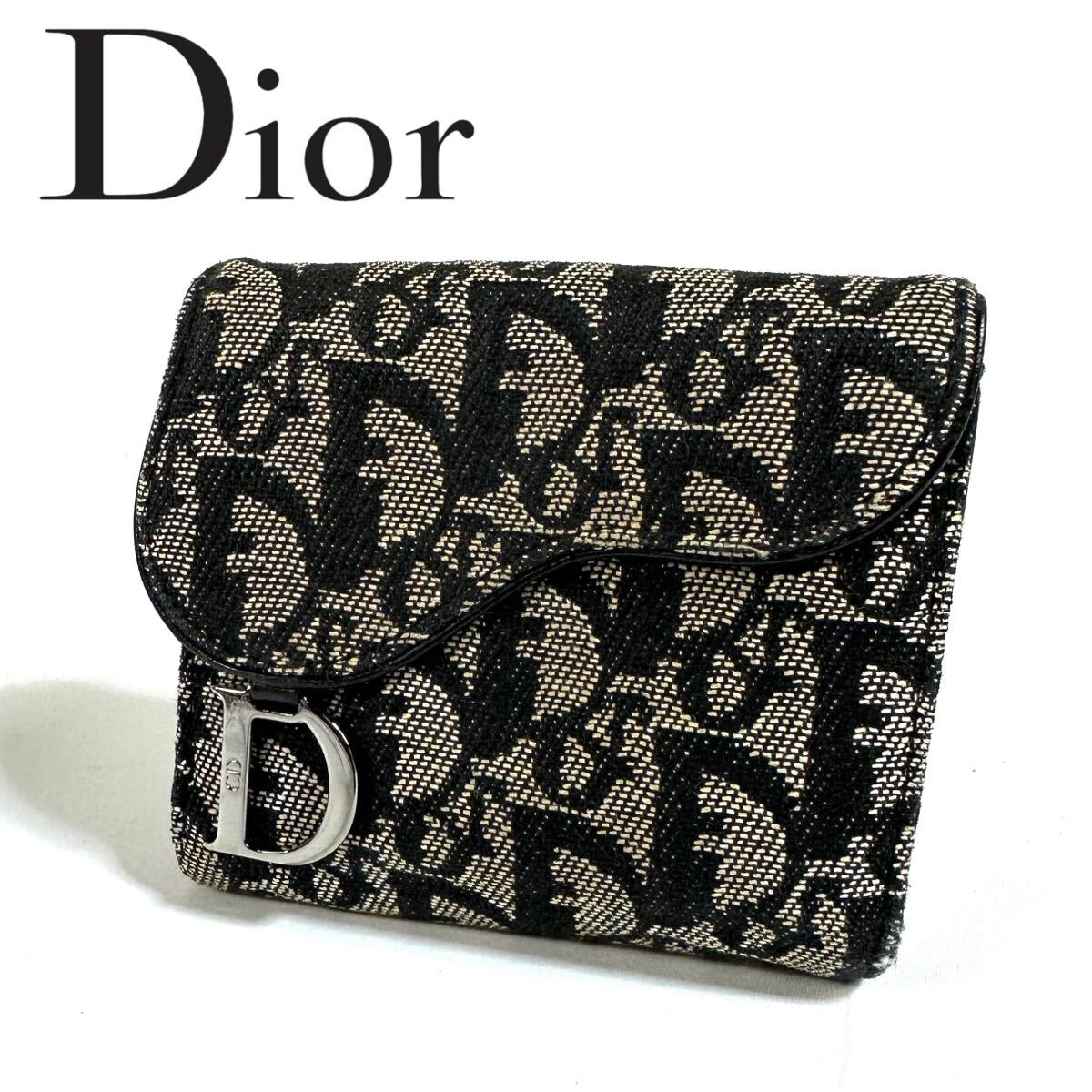 美品】Christian Dior ディオール トロッター キャンバス レザー 美品】Christian Dior ディオール トロッター キャンバス レザー