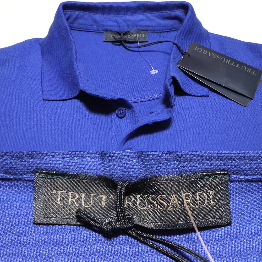 新品アメリカ購入 TRU TRUSSARDI トゥルー・トラサルディー ポロシャツ 青XL_画像7