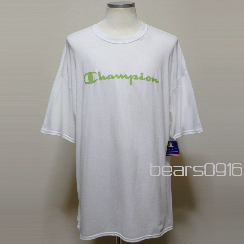 新品アメリカ正規品 CHAMPION チャンピオン 筆記体ロゴ Tシャツ 白XXL_画像1