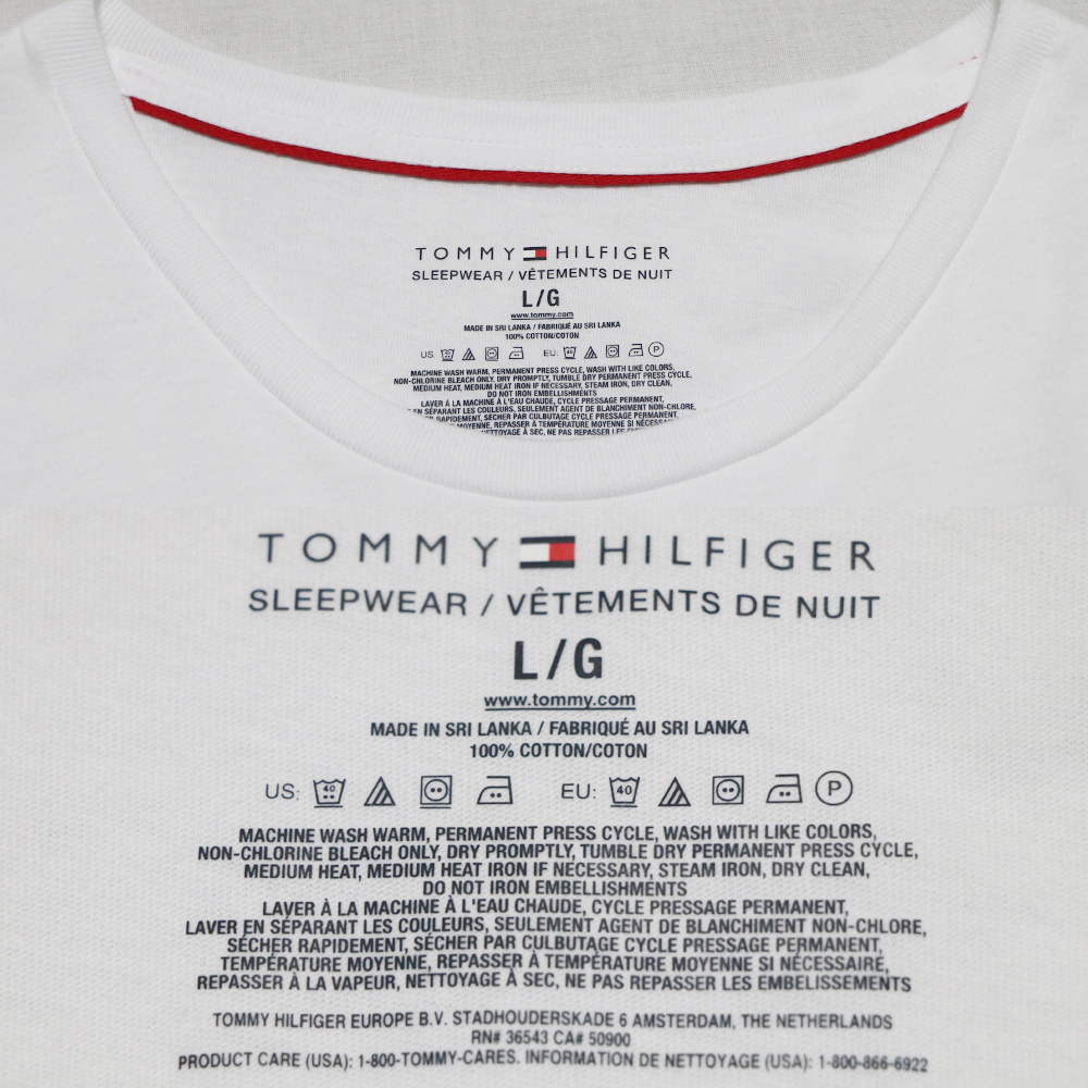 新品アメリカ購入品 TOMMY HILFIGER トミーフィルフィガー Hロゴプリント 半袖Ｔシャツ 白L_画像6