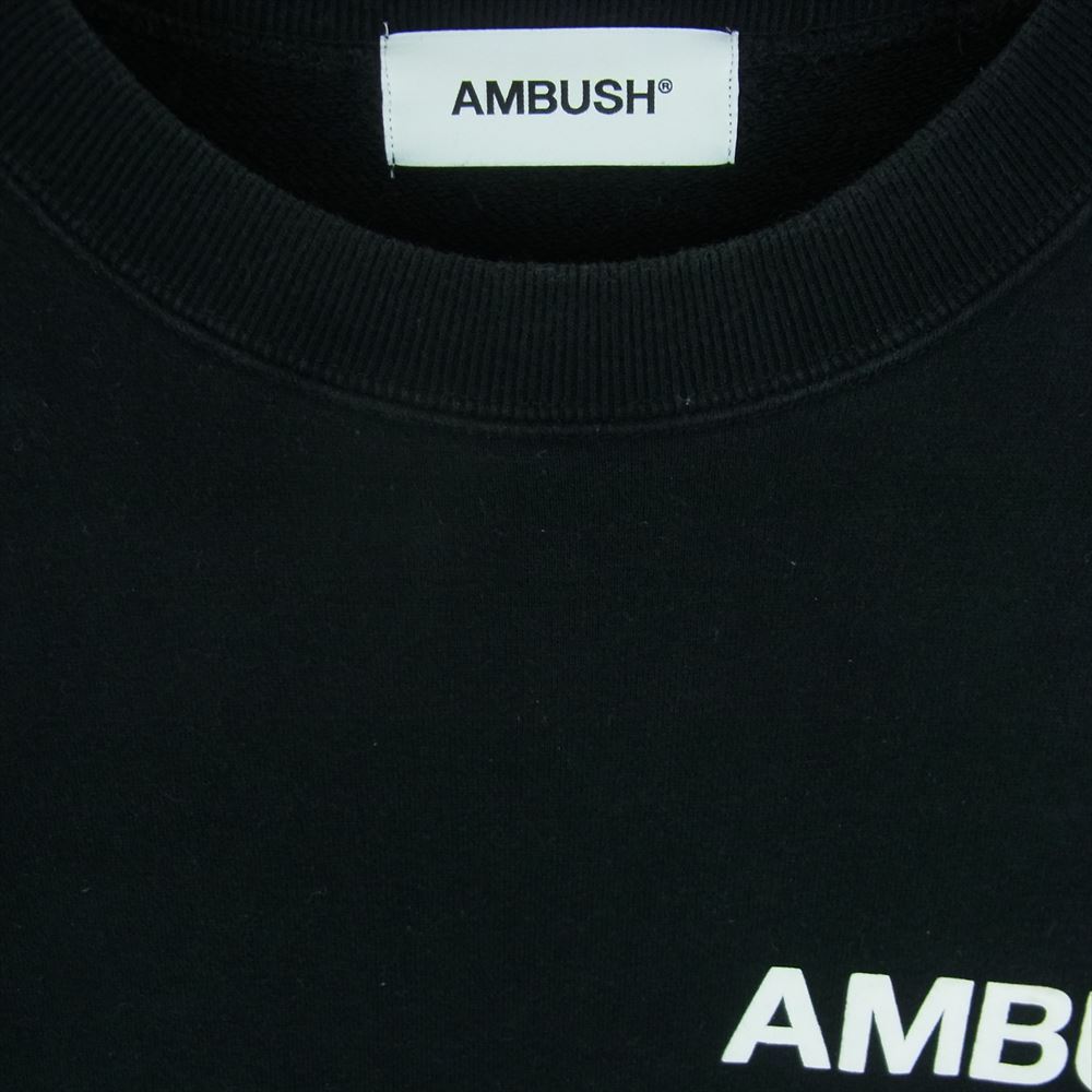 AMBUSH アンブッシュ 12111480-B ロゴ クルーネック スウェット トレーナー 中国製 ブラック系 2【中古】_画像3
