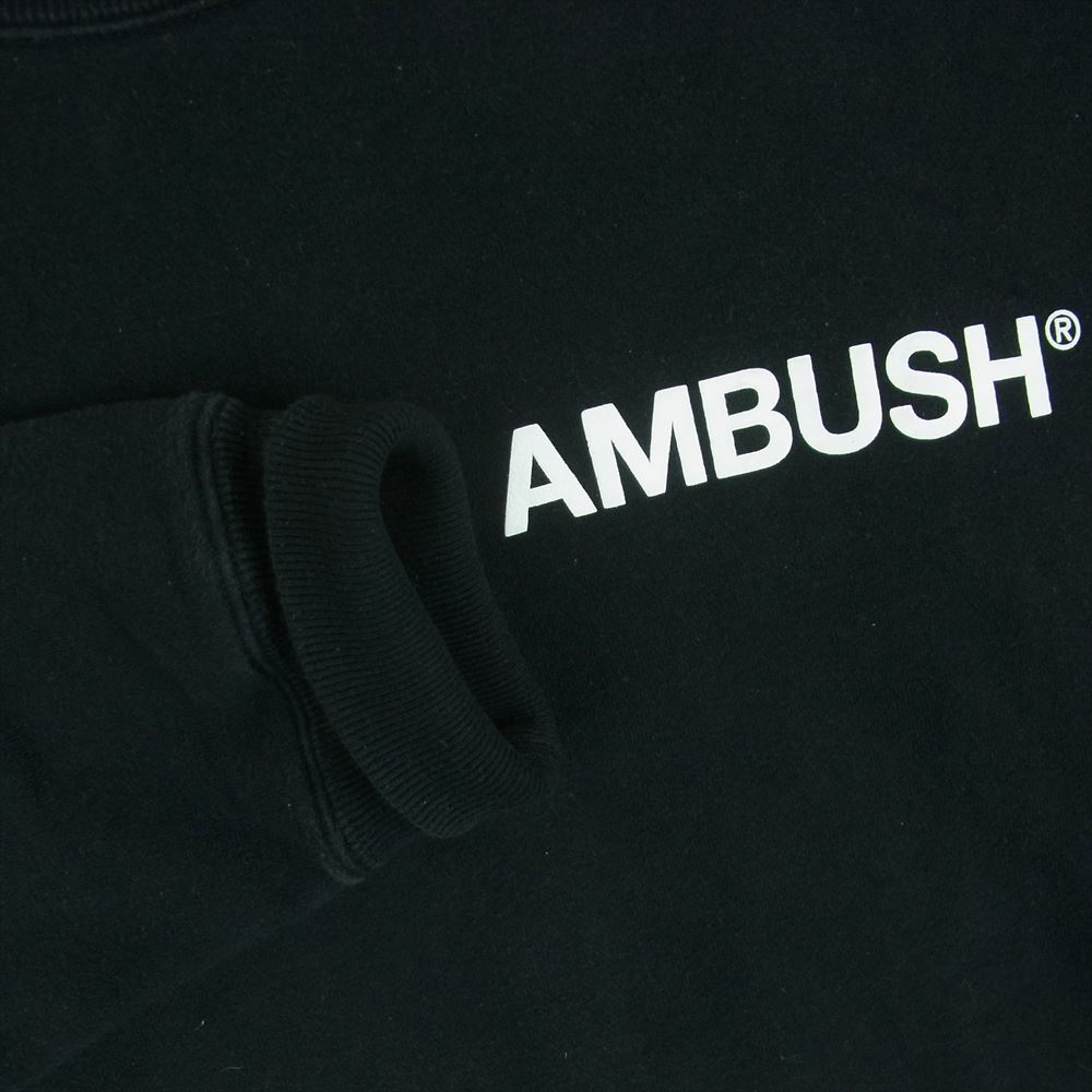 AMBUSH アンブッシュ 12111480-B ロゴ クルーネック スウェット トレーナー 中国製 ブラック系 2【中古】_画像6
