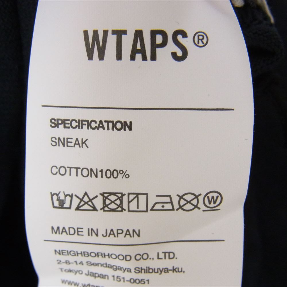 WTAPS ダブルタップス 22SS 221ATDT-STM08S LLW SS COTTON LONG LIVE WTAPS ロゴプリント 半袖 Tシャツ ネイビー系 X02【美品】【中古】_画像5