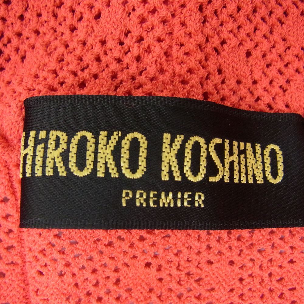 HIROKO KOSHINO ヒロコ・コシノ フリンジ カーディガン レッド系 40【中古】_画像4