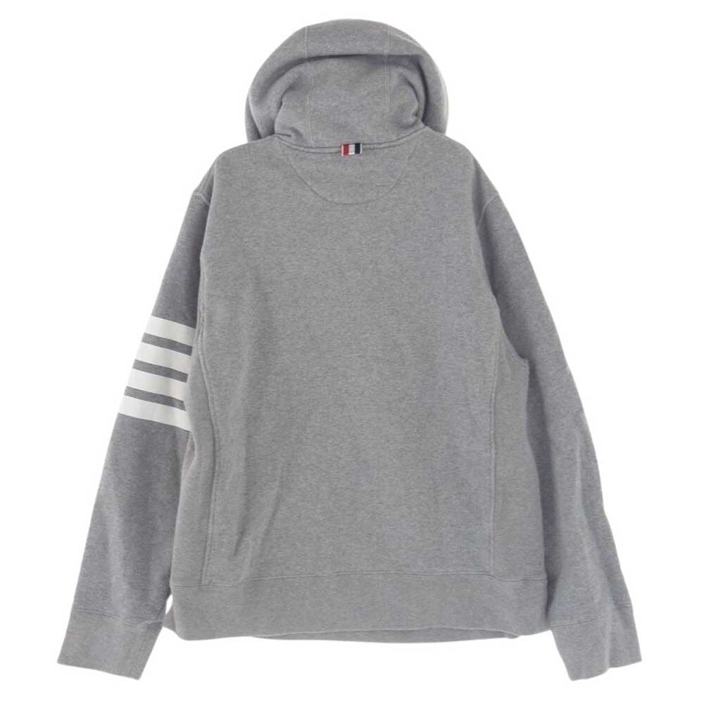 THOM BROWNE トムブラウン 01113C6002 4BAR HOODIE 4ライン プルオーバー パーカー フーディ グレー系 1【中古】_画像2