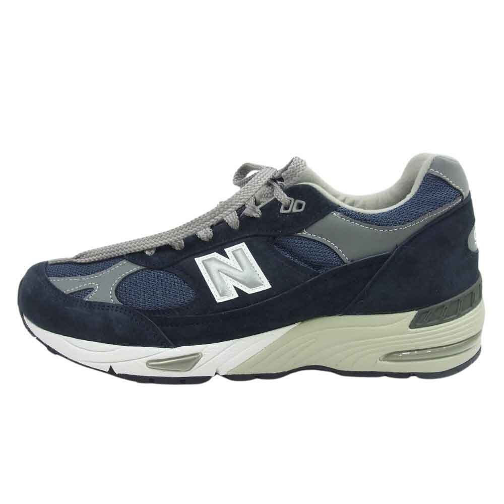 NEW BALANCE ニューバランス 英国製 M991NV スエード メッシュ ローカット スニーカー NAVY ネイビー【新古品】【未使用】【中古】_画像1