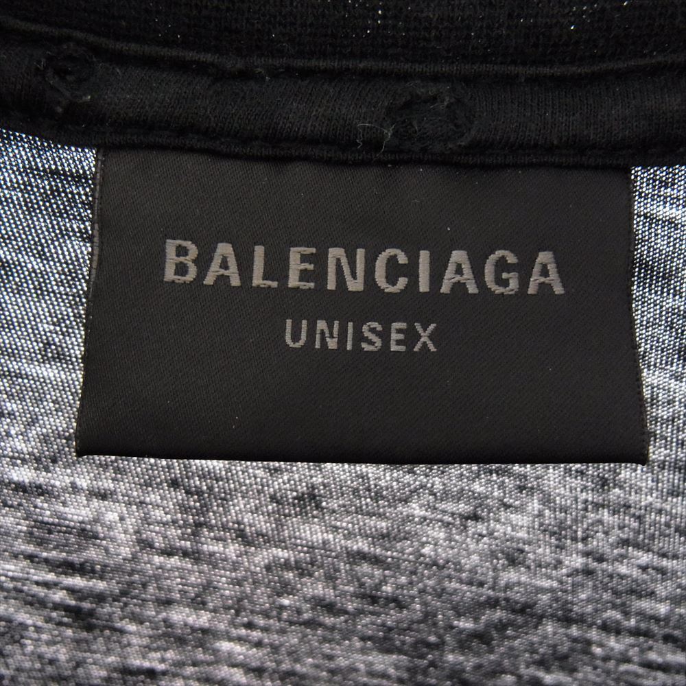 BALENCIAGA バレンシアガ 22SS TJ55 739784 Distressed T-shirt デストロイ ダメージ加工 半袖 Tシャツ XS ポルトガル製【中古】_画像4