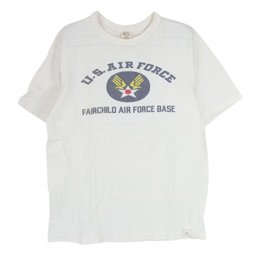 Buzz Rickson's バズリクソンズ FAIRCHILD AIR FORCE BASE プリント 半袖 Tシャツ オフホワイト系 M【中古】_画像1