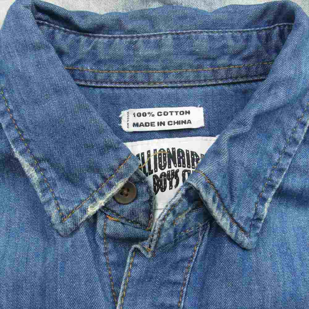 Billionaire Boys Club Billionaire Boys Club DENIM SHIRT градация Logo Denim рубашка с длинным рукавом индиго оттенок голубого M[ б/у ]