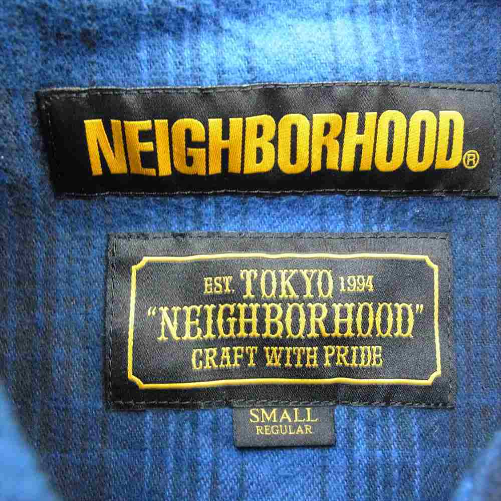 NEIGHBORHOOD ネイバーフッド 18AW 182ARNH-SHM02 B&C/C-SHIRT.LS ビーアンドシー コットン 長袖 チェック シャツ S【中古】_画像4