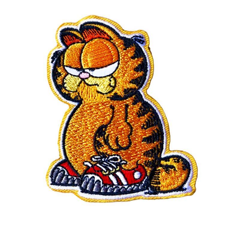 GARFIELD ガーフィールド 02 アメリカン キャラクター ワッペン アイロンワッペン 刺繍ワッペン アメリカ雑貨 新品未開封_画像1