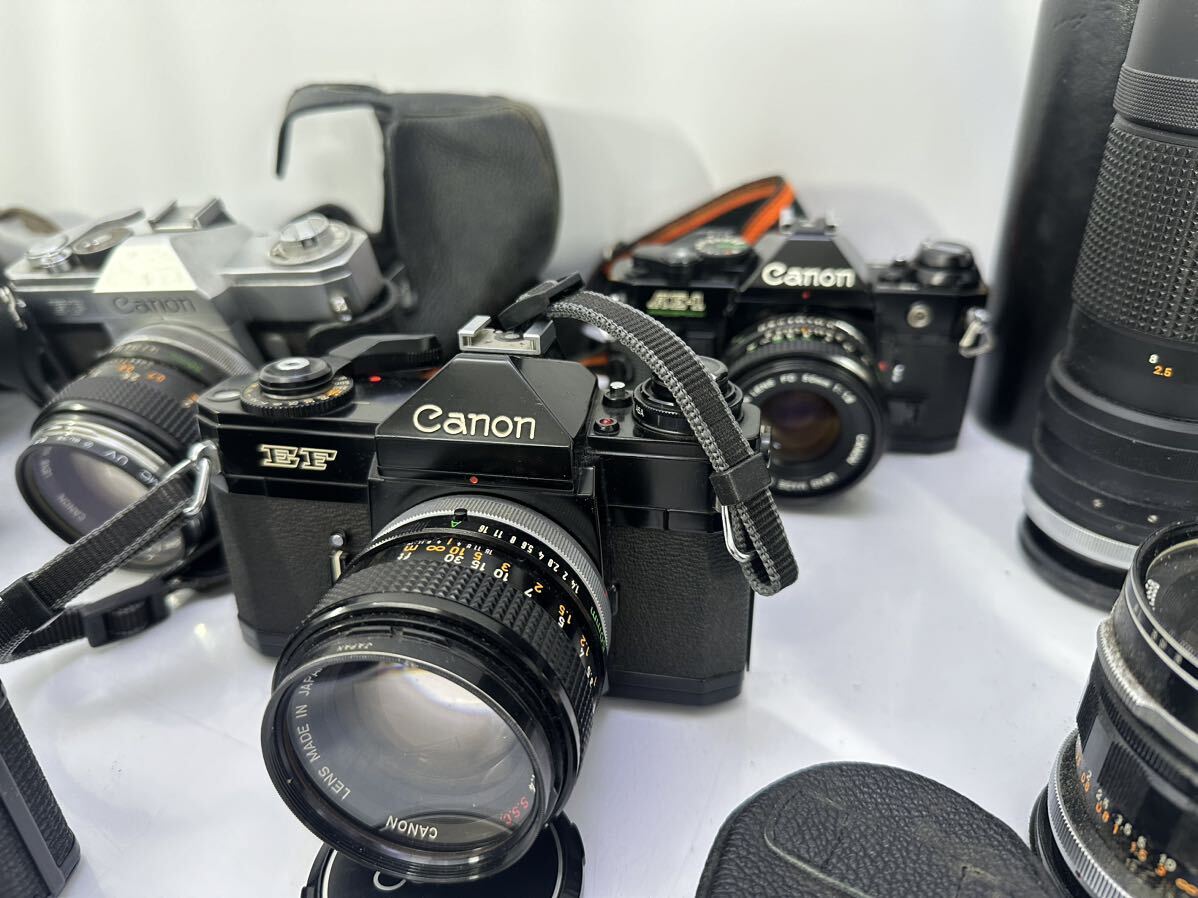 フィルムカメラ 一眼レフ Canon PENTAX まとめて7台+レンズ ジャンク扱い品 ディスプレイなどに_画像2