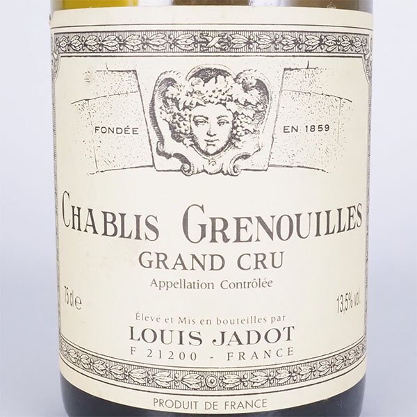 1円～★ルイ ジャド シャブリ グルヌイユ グランクリュ 2000年 白 750ml 13.5% ブルゴーニュ LOUIS JADOT TE19041_画像1