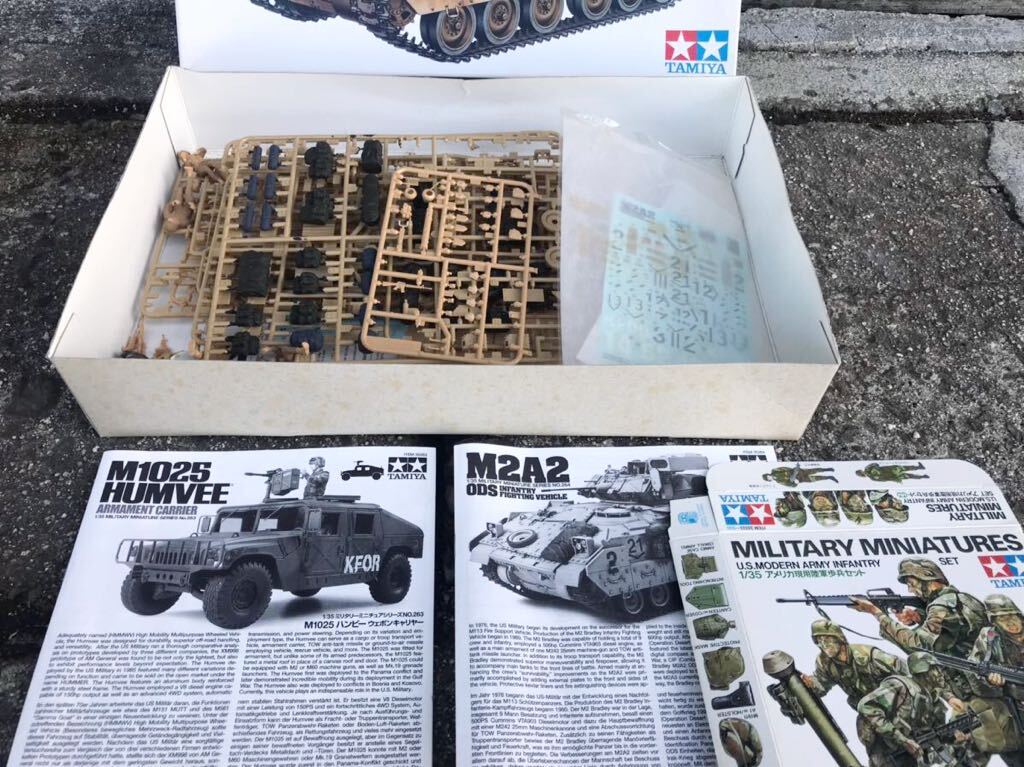 db278 TAMIYA*M2A2 ODS| desert Bradley | plastic model 1/35|2003 year sale | America army armoured infantry fighting vehicle | lack of equipped | reality for land army .. set . addition 