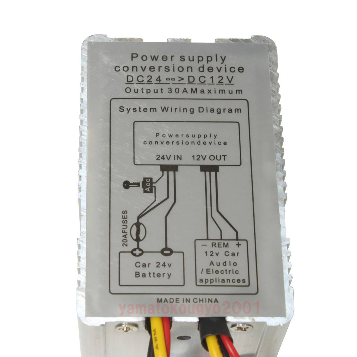 [送料無料 神奈川県から発送]即納 DCDC コンバーター 24V→12V 電圧変換器 30A/デコデコ 変圧器の画像6