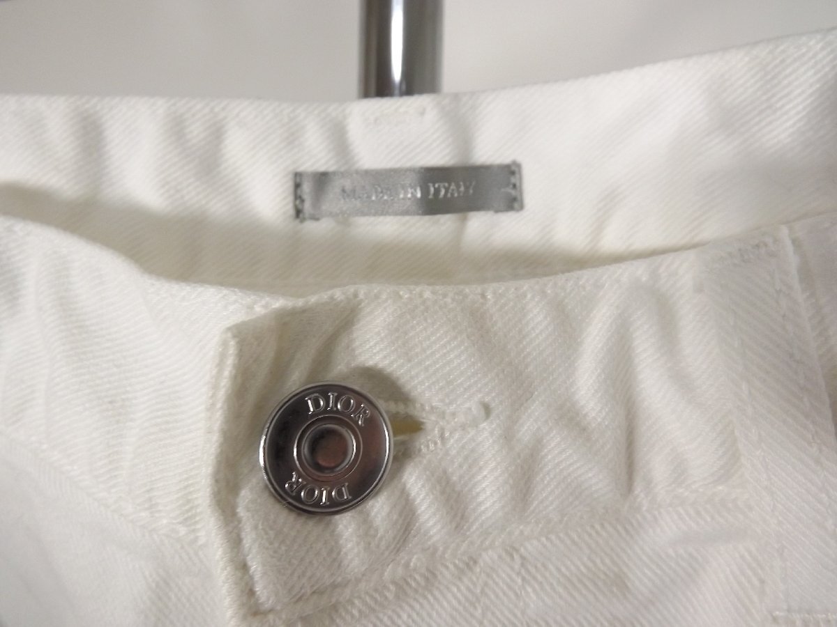 DIOR HOMME(ディオールオム) イタリア製　ストレッチ　ホワイト　デニム　パンツ　メンズ30 SLIM17.5_画像3