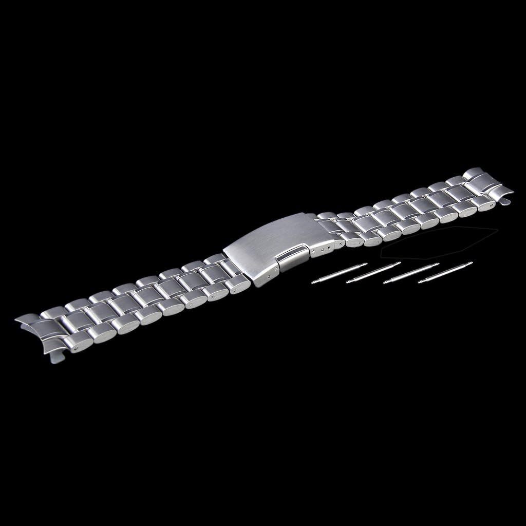 時計バンド 交換ベルトステンレス製 腕時計ストラップ 22mm シルバー (シルバー)_画像5