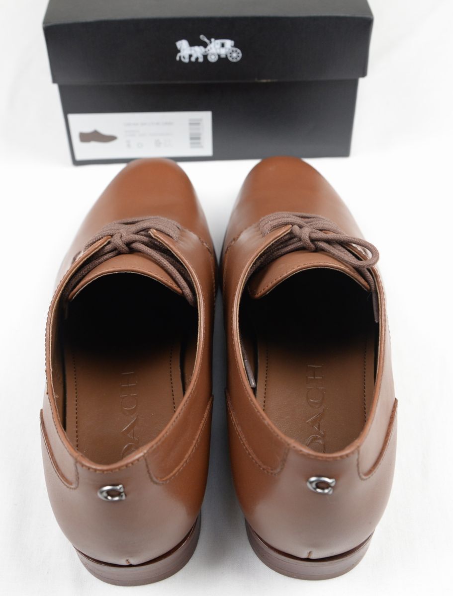 * regular price 61600 jpy COACH Coach Graham Dubey plain tu dress shoes (CI088-SAD, saddle,US8.0D(JP25.5)) new goods 