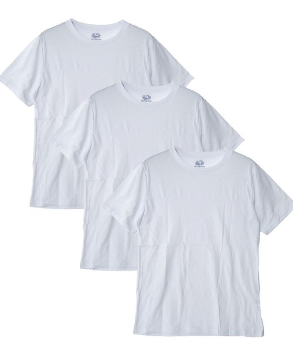 新品　3P フルーツオブザルーム　無地　Tシャツ　3枚セット サイズL