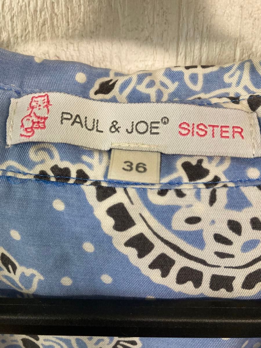 PAUL&JOE SISTER 36 ワンピース　 花柄 半袖 総柄 半袖シャツ