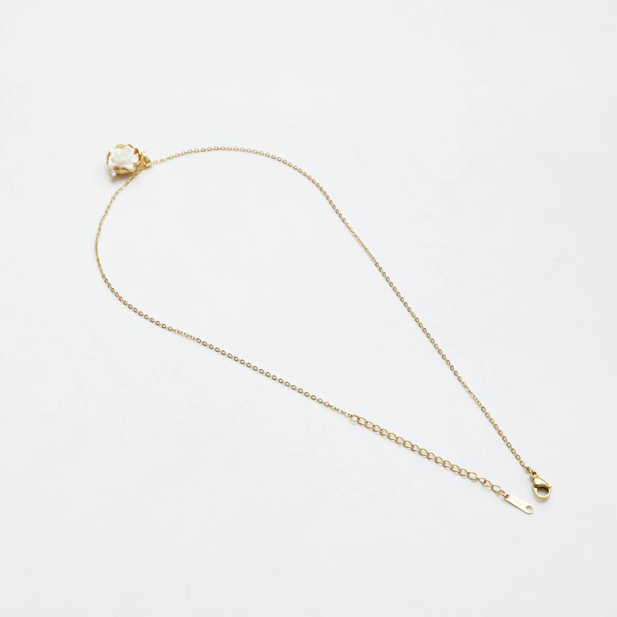 金ネックレス Ladies necklace 47㎝ ゴールド レディースネックレス ギフト プレゼント 花型 333の画像3
