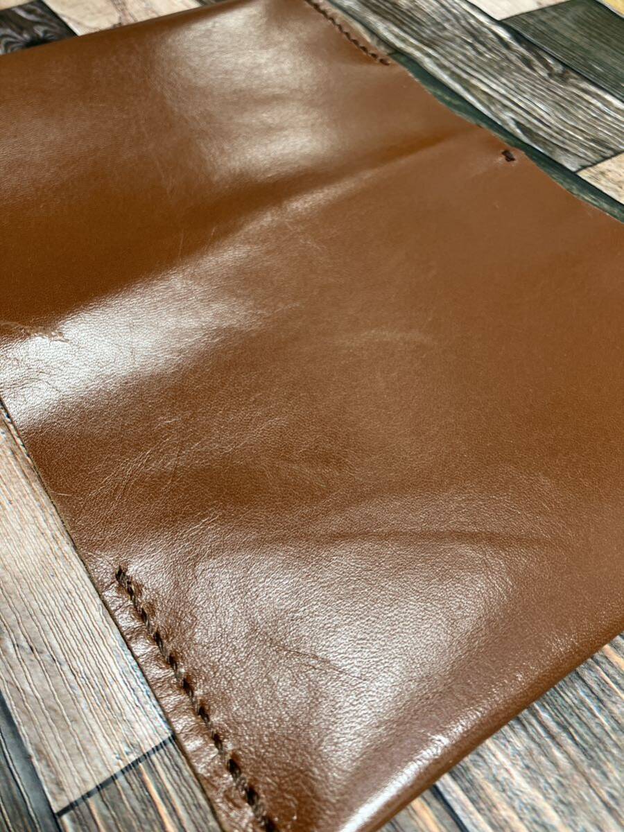  book cover library book@ size A6 correspondence smooth go-to Kid Brown leather original leather hand made hand .. notebook diary pocketbook cover 