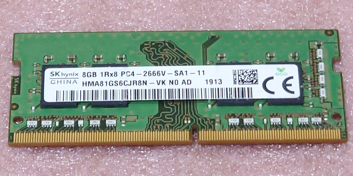 ◇SK hynix HMA81GS6CJR8N-VK - PC4-21300/DDR4-2666/PC4-2666V 260Pin DDR4 S.O.DIMM 8GB 動作品_画像1