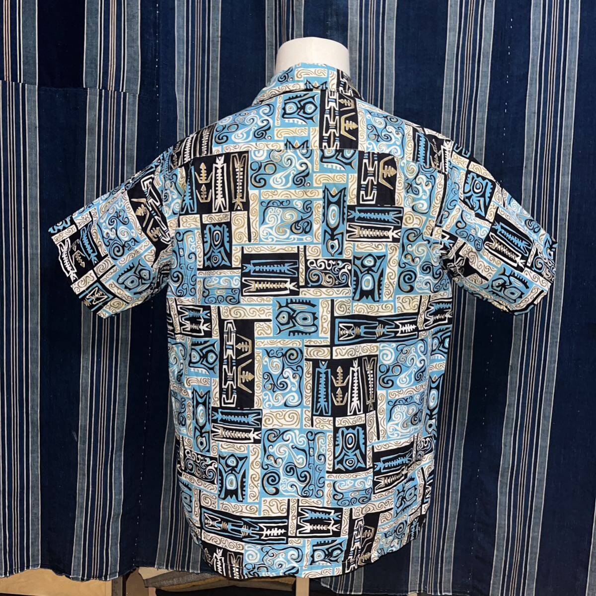 50s 60s parm springs by elton all ouer pattern half sleeve box shirt usa 50年代 60年代 総柄 アメリカ製 シャツ_画像3