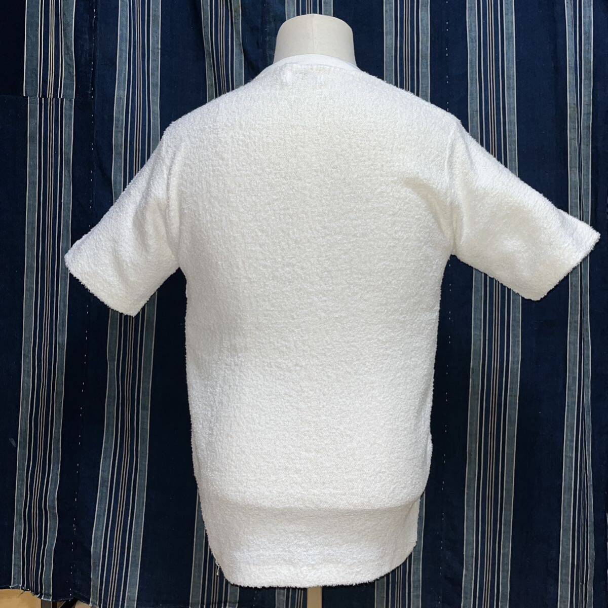 rare パイル地 40s 50s 60s 70s auburn knitwear tshirt pile fabric usa 40年代 50年代 60年代 70年代 アメリカ製 白t_画像2