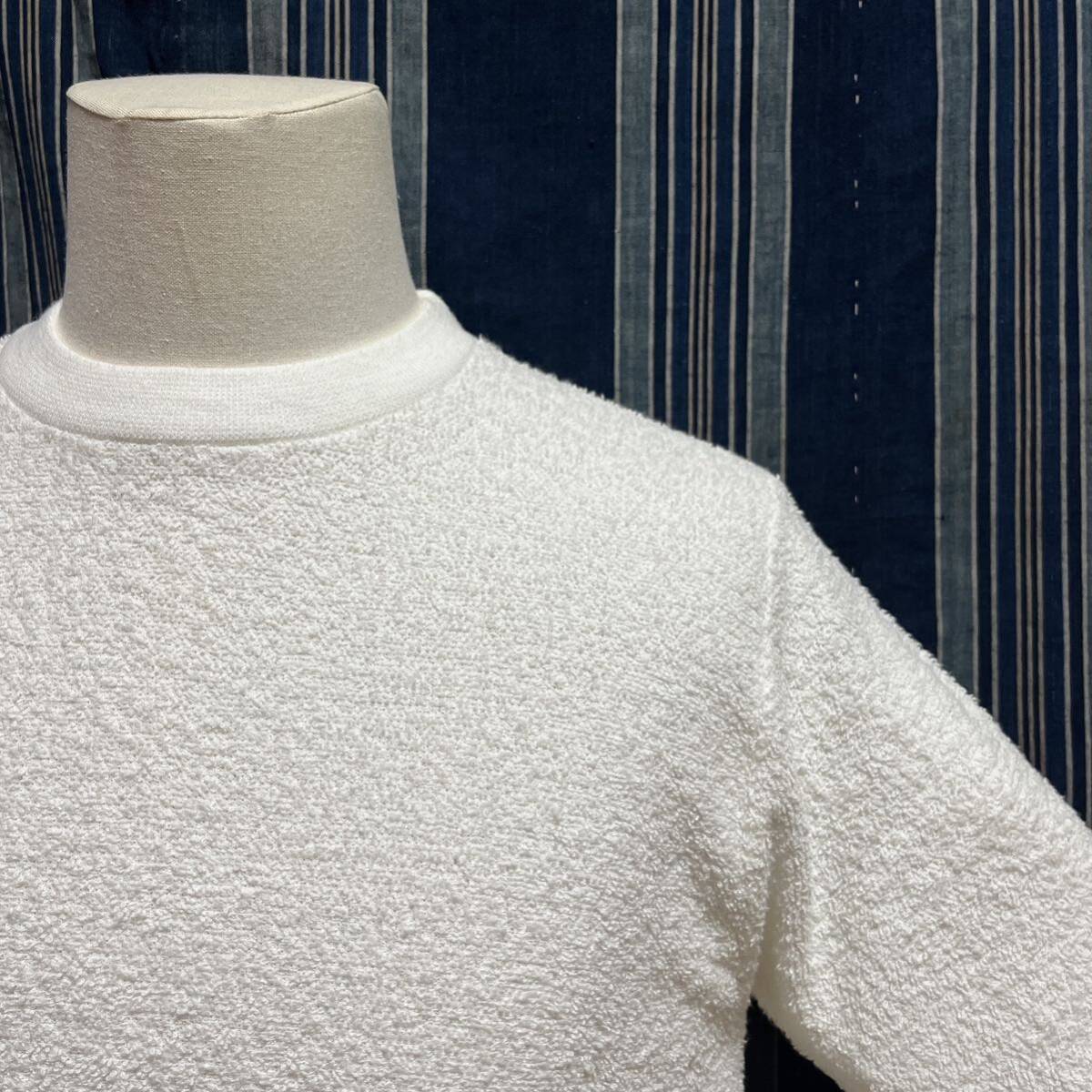 rare パイル地 40s 50s 60s 70s auburn knitwear tshirt pile fabric usa 40年代 50年代 60年代 70年代 アメリカ製 白t_画像1