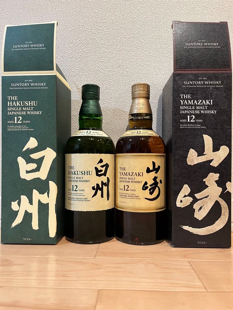 サントリー 山崎 白州 12年 ウイスキー 化粧箱付 シングルモルト サントリー 山崎 白州 12年 ウイスキー 化粧箱付 シングルモルト
