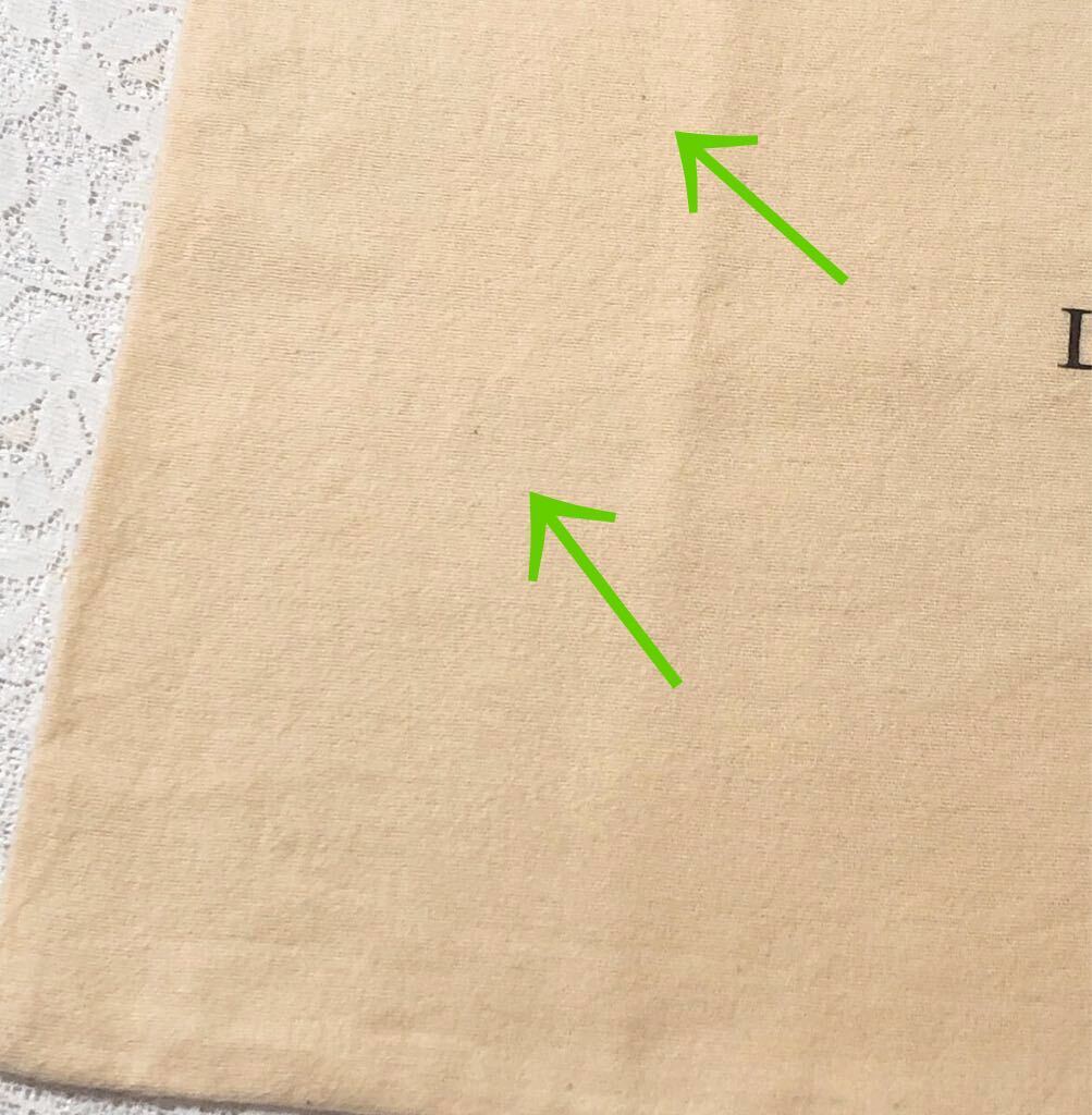ロエベ「LOEWE」バッグ保存袋 2枚組 旧型 (3847) 正規品 付属品 内袋 布袋 巾着袋 布製 ベージュ _細かな汚れがあります