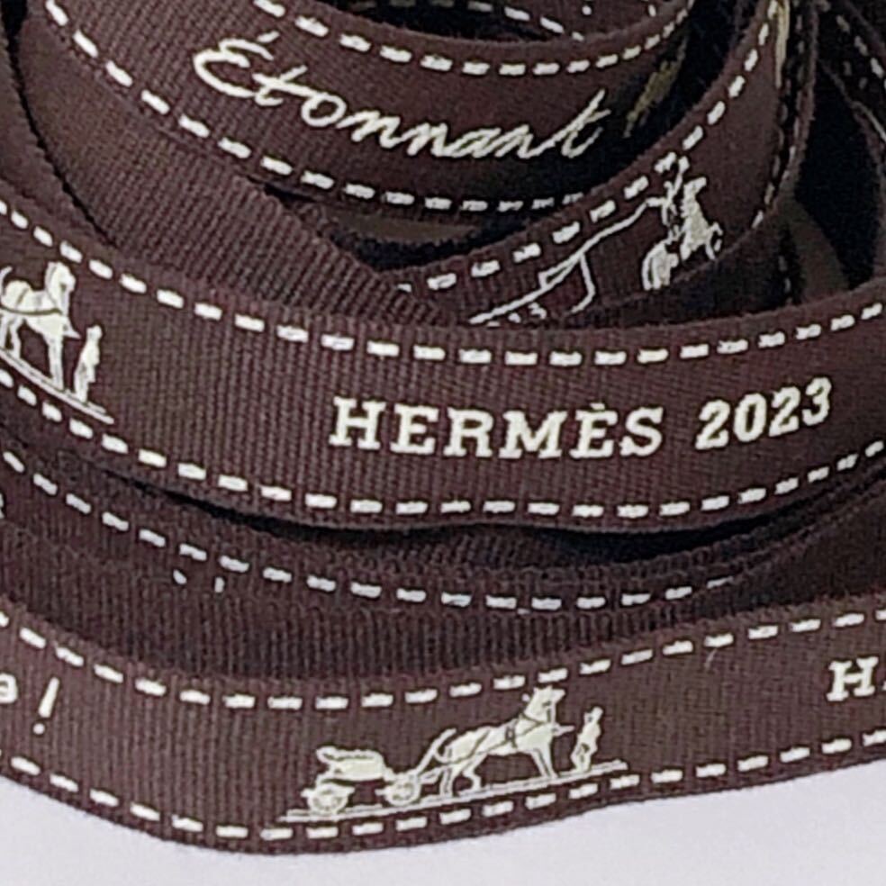 エルメス 「HERMES」 リボン 2023年式（3928） 正規品 付属品 幅1.2cm 長さ230cm エルメスリボン_画像2