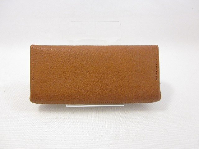 natural tanned leather/ナチュラル タン レザー クルミボタン 長財布 レザー 本革 レディース ブラウン_画像4