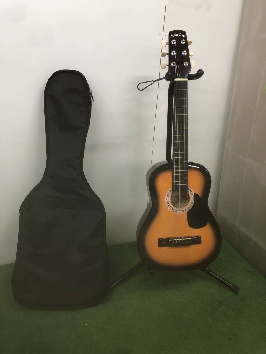 【s2922】［中古品］Sepia Crue セピアクルー ミニアコースティックギター W-50/TS ソフトケース付きの画像1