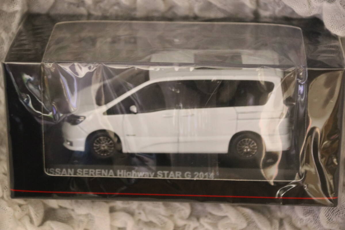 ◆□◆　 京商 1/43 日産 セレナ ハイウェイスター G 2014 ホワイト NISSAN SERENA Highway STAR G Blue Moon White ◆□◆_画像1