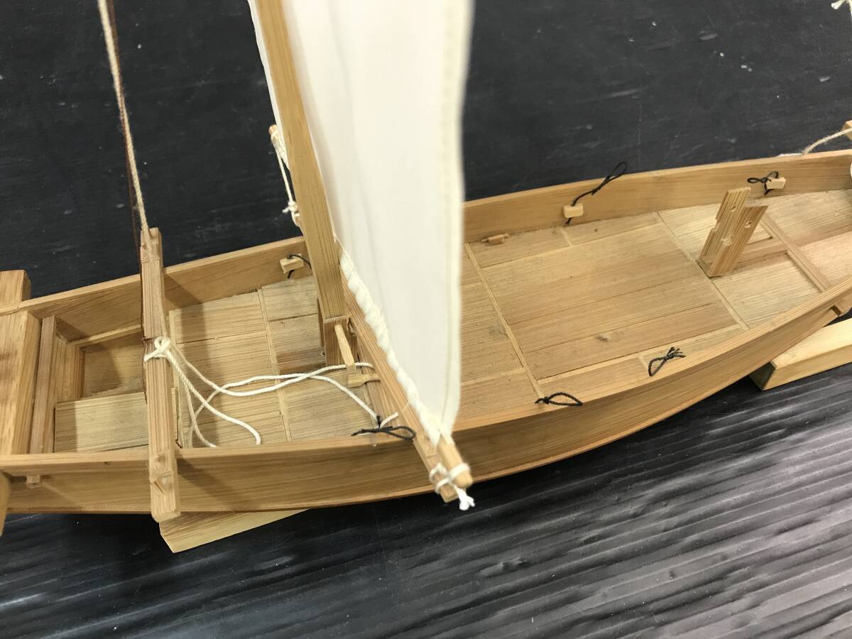 焼/船の模型/2点セットまとめ売り/木製/帆船/オブジェ/焼-81KSの画像8