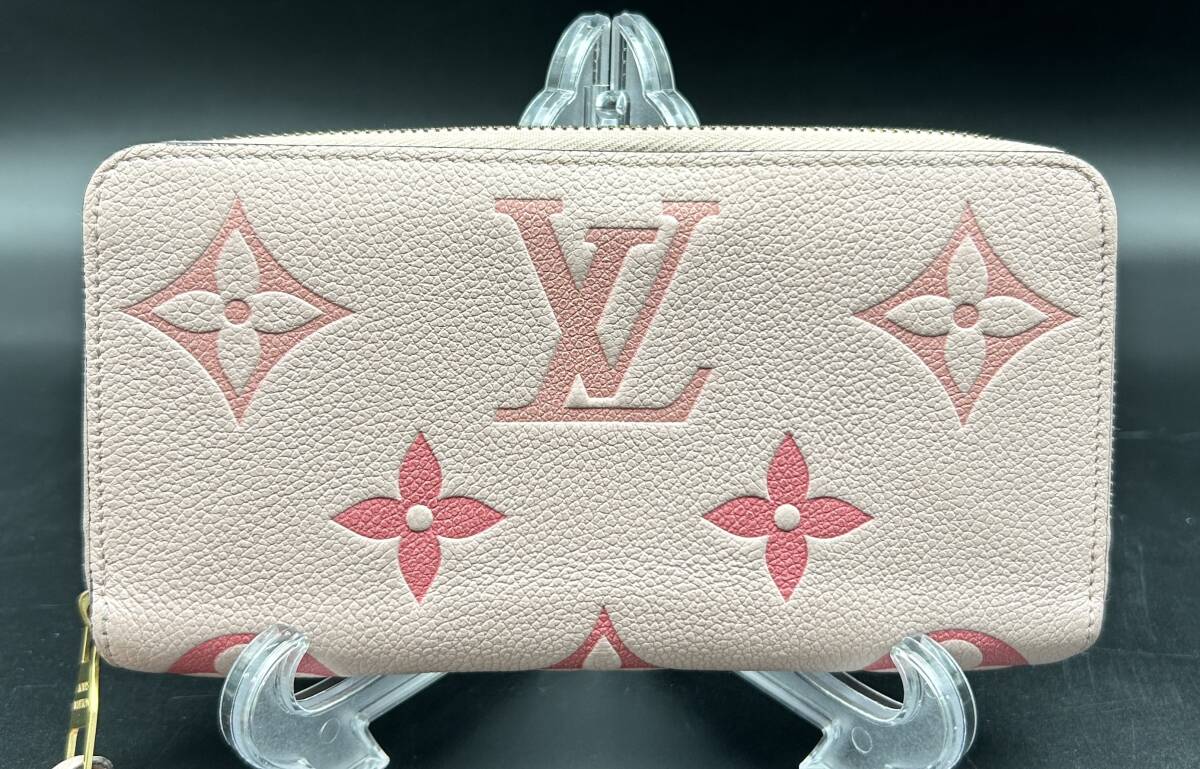 【美品】LOUIS VUITTON/ルイヴィトン/モノグラム/アンプラント/ジッピーウォレット/ブトンローズ/ピンク/バイザプール/長財布/財布_画像2