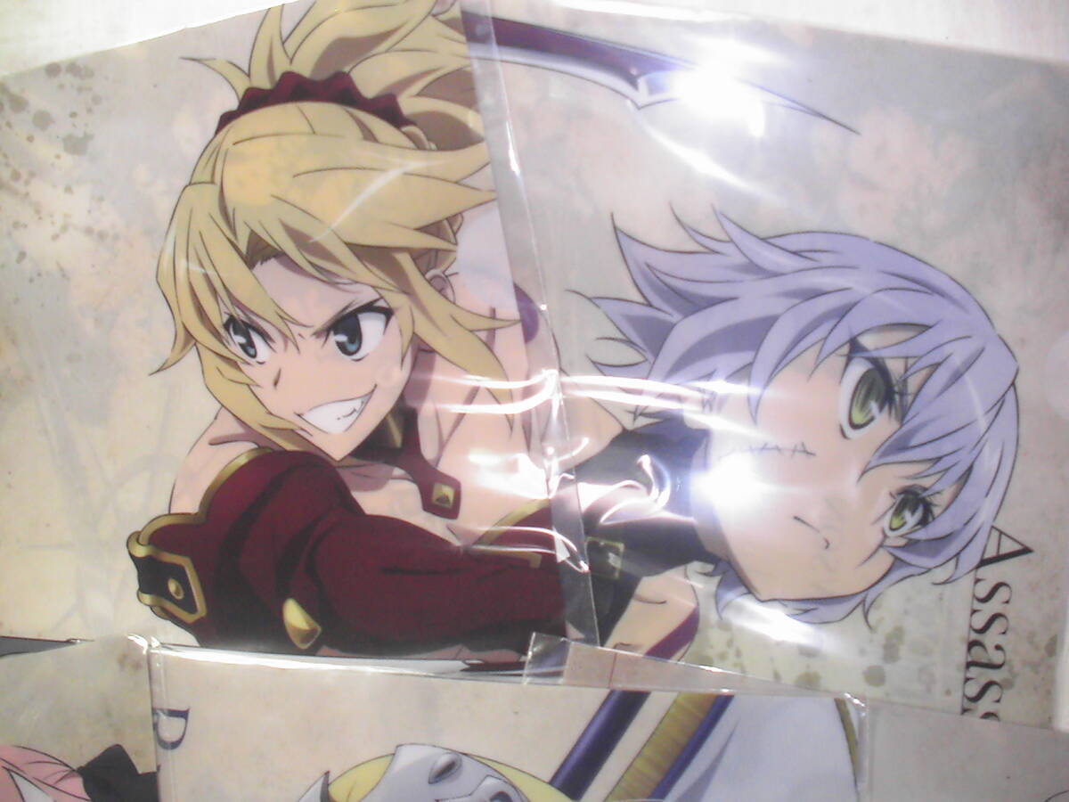 Fate Apocrypha A4 クリアファイル 5枚 セット ローソン LOWSON 限定 アサシン セイバー ランサー ライダー ルーラー ジャンヌ レッド _画像2