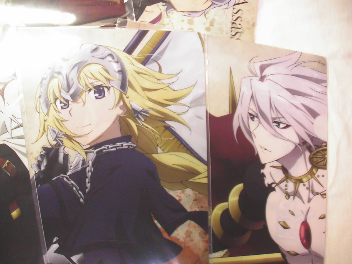 Fate Apocrypha A4 クリアファイル 5枚 セット ローソン LOWSON 限定 アサシン セイバー ランサー ライダー ルーラー ジャンヌ レッド _画像3