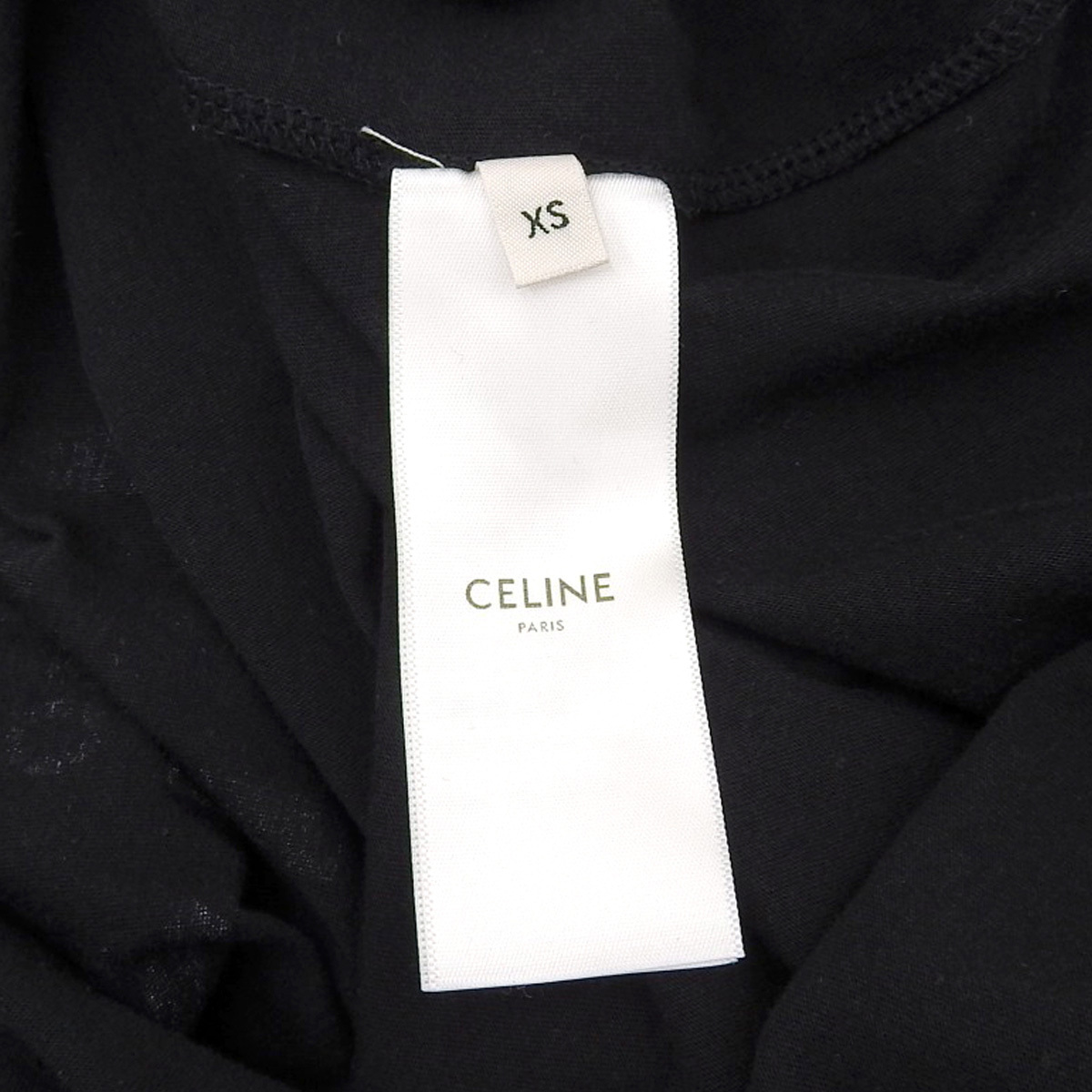 セリーヌ ロゴ プリント Tシャツ X008375E メンズ ブラック CELINE 中古 【アパレル・小物】_画像6