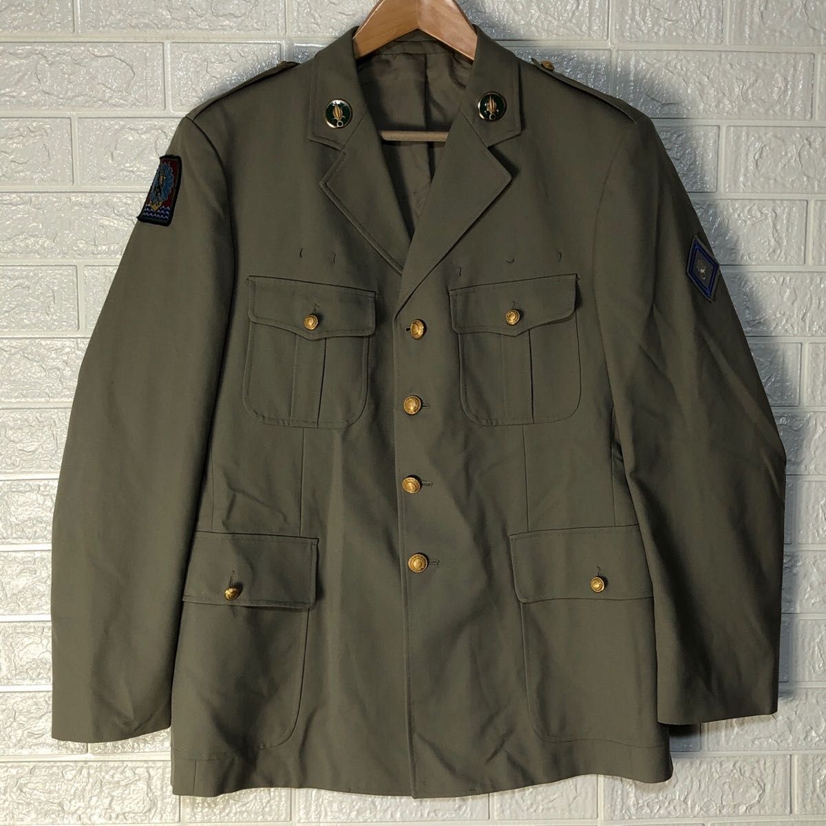 フランス軍 1995年 ワッペン ミリタリーコート 金ボタン|Yahoo フランス軍 1995年 ワッペン ミリタリーコート 金ボタン|Yahoo
