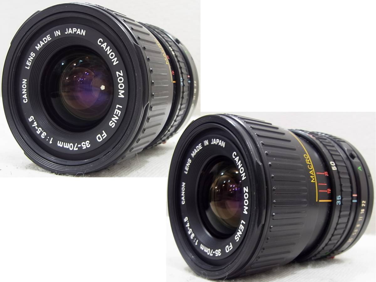 即決は送料無料 キャノンZoom Lens FD 35-70mm f3.5-4.5日本製Canon完動品MADE IN JAPAN レザーポーチ & kenko MC 1Bスカイライト 52mm付き_画像2