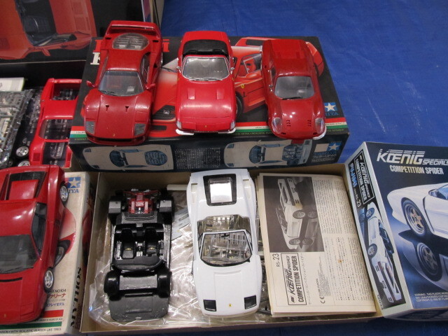  making on the way equipped * present condition goods *[ Ferrari SWB] other 9 pcs + Benz 500SEC Tamiya / total 10 pcs junk 